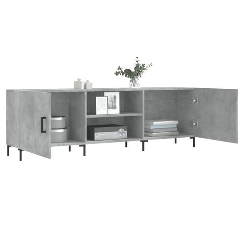 Tv-bord 150x30x50 cm konstrueret træ betongrå