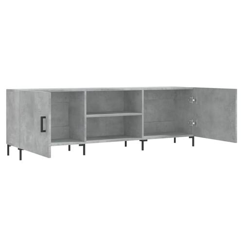 Tv-bord 150x30x50 cm konstrueret træ betongrå