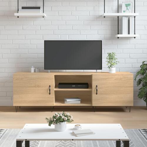 Tv-bord 150x30x50 cm konstrueret træ sonoma-eg