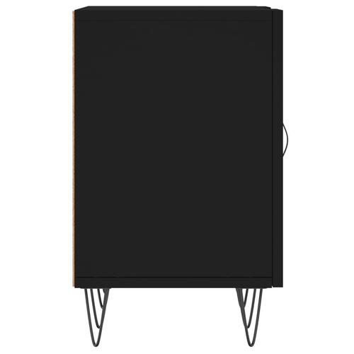 Tv-bord 150x30x50 cm konstrueret træ sort