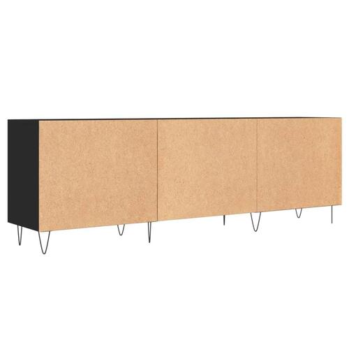 Tv-bord 150x30x50 cm konstrueret træ sort