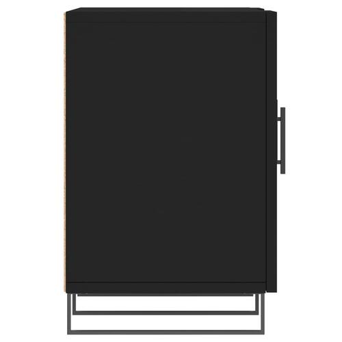 Tv-bord 150x30x50 cm konstrueret træ sort