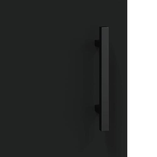 Tv-bord 150x30x50 cm konstrueret træ sort