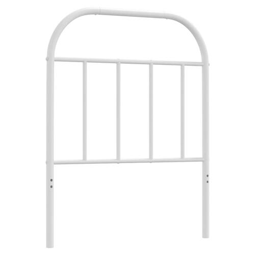 Sengegavl 75 cm metal hvid