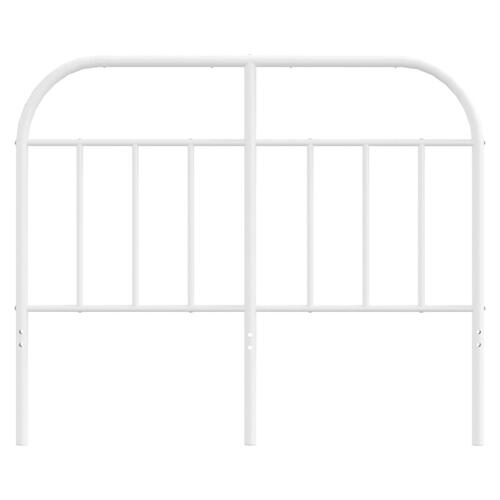 Sengegavl 120 cm metal hvid