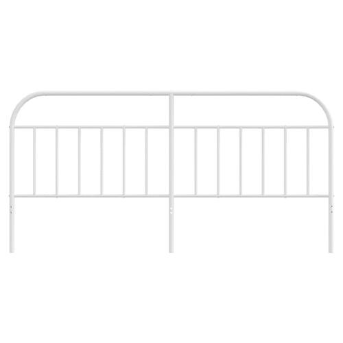 Sengegavl 200 cm metal hvid