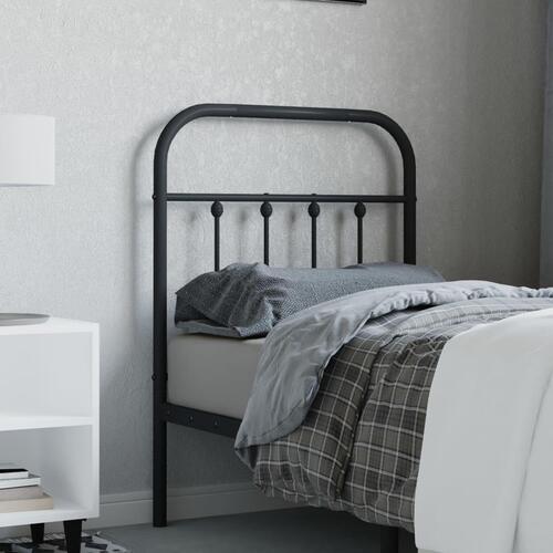 Sengegavl 75 cm metal sort