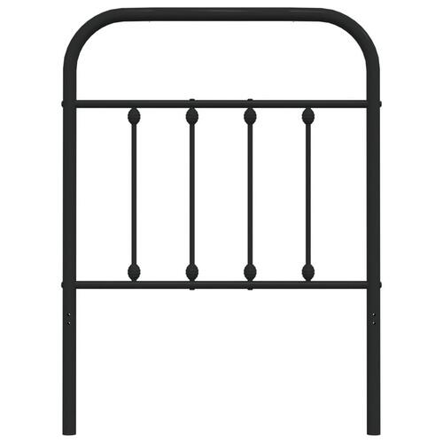 Sengegavl 75 cm metal sort