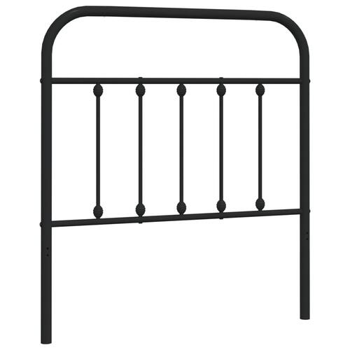 Sengegavl 80 cm metal sort