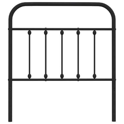 Sengegavl 80 cm metal sort