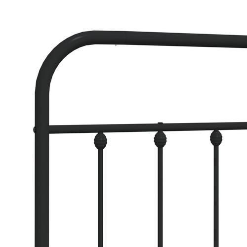 Sengegavl 80 cm metal sort
