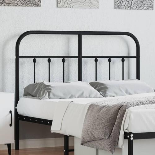 Sengegavl 120 cm metal sort