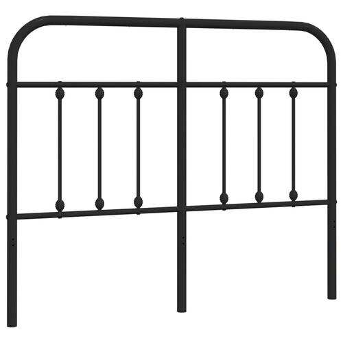 Sengegavl 120 cm metal sort