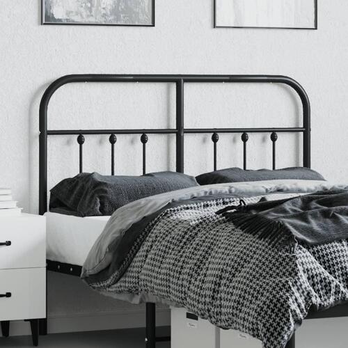 Sengegavl 120 cm metal sort