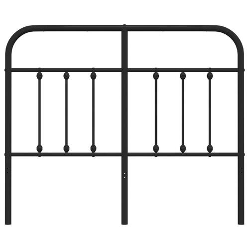 Sengegavl 120 cm metal sort