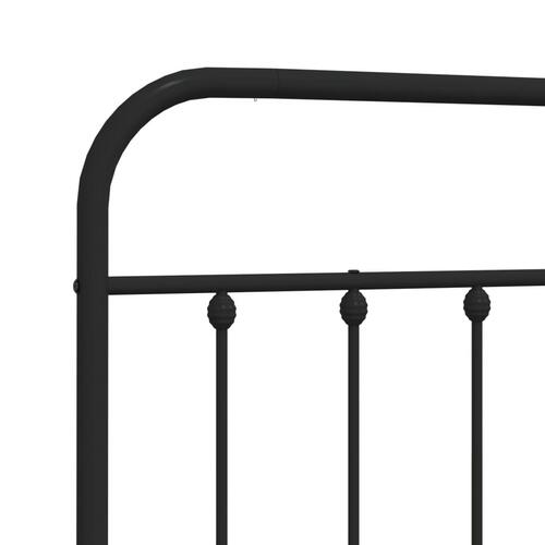 Sengegavl 120 cm metal sort
