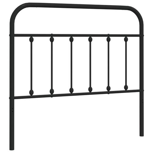 Sengegavl 107 cm metal sort