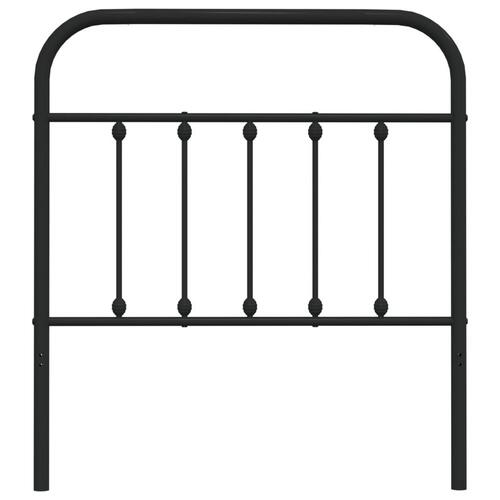 Sengegavl 90 cm metal sort