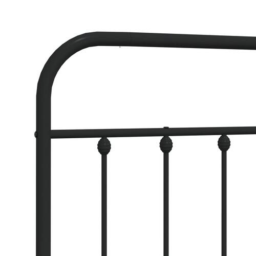 Sengegavl 90 cm metal sort