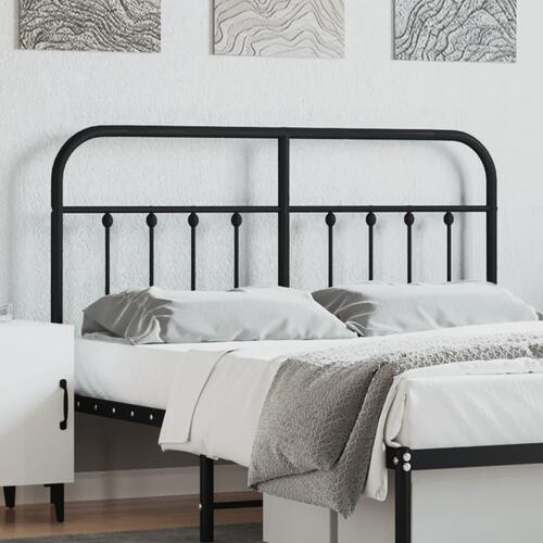 Sengegavl 150 cm metal sort