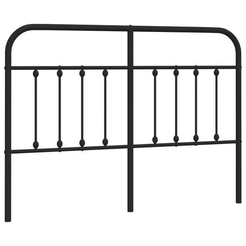 Sengegavl 150 cm metal sort