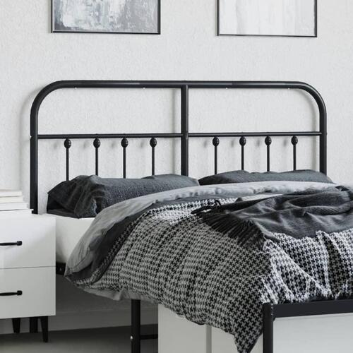 Sengegavl 150 cm metal sort