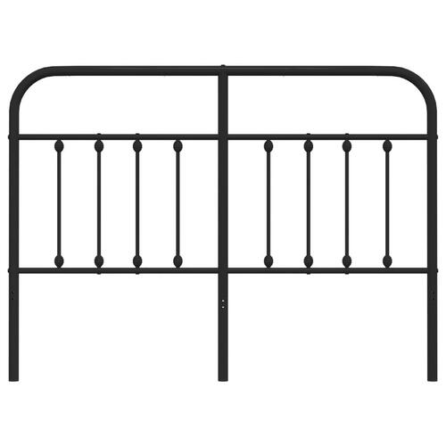 Sengegavl 150 cm metal sort