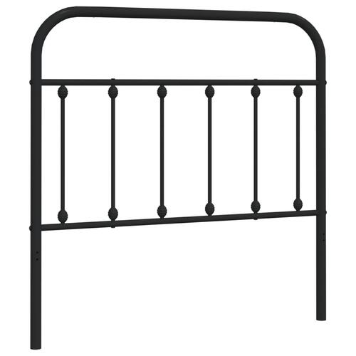 Sengegavl 100 cm metal sort