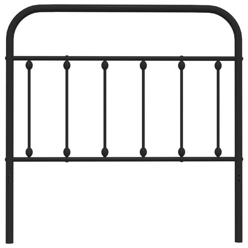 Sengegavl 100 cm metal sort