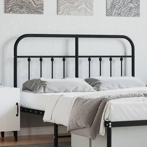 Sengegavl 135 cm metal sort