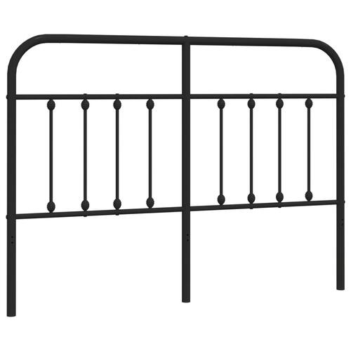 Sengegavl 135 cm metal sort