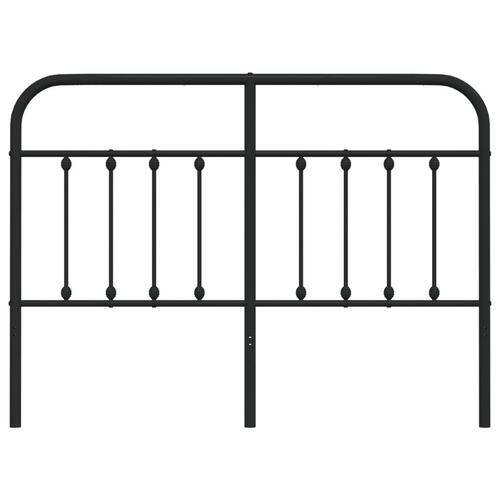 Sengegavl 135 cm metal sort