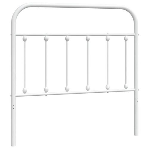 Sengegavl 100 cm metal hvid