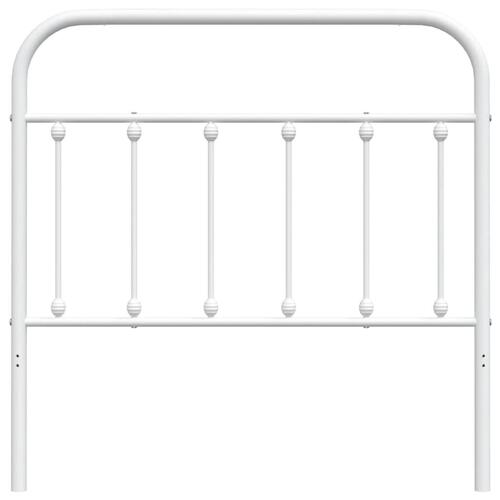 Sengegavl 100 cm metal hvid