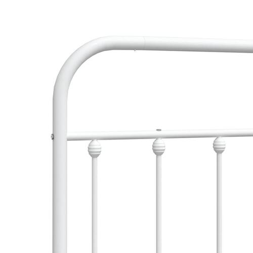 Sengegavl 100 cm metal hvid