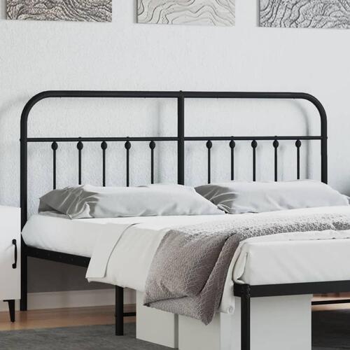 Sengegavl 160 cm metal sort