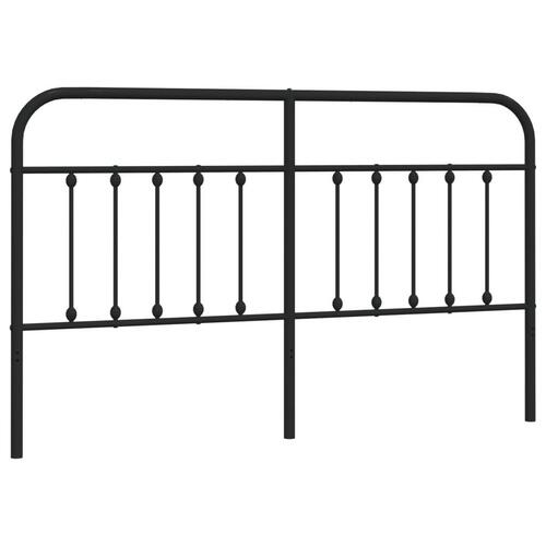 Sengegavl 160 cm metal sort