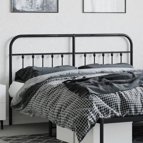 Sengegavl 160 cm metal sort
