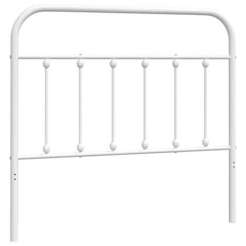 Sengegavl 107 cm metal hvid