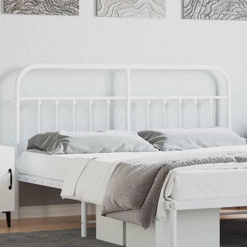 Sengegavl 160 cm metal hvid