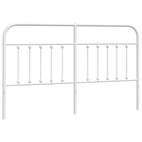 Sengegavl 160 cm metal hvid