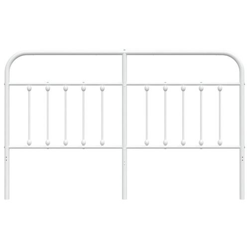 Sengegavl 160 cm metal hvid