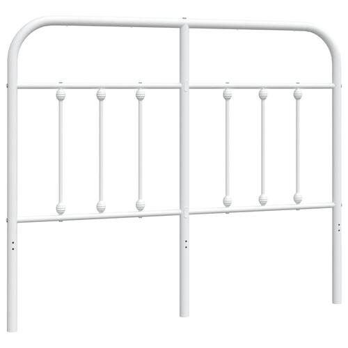 Sengegavl 120 cm metal hvid