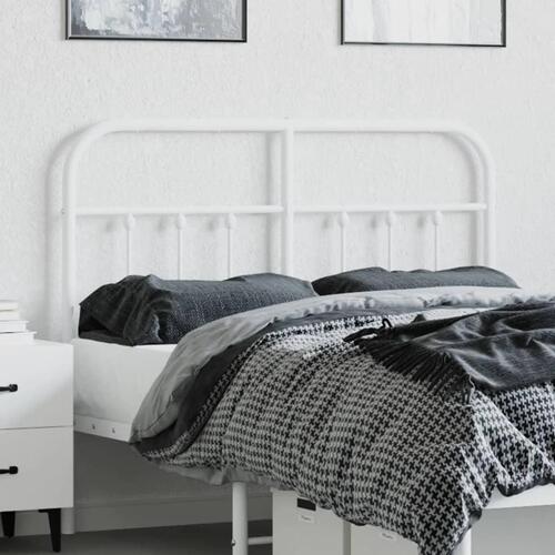 Sengegavl 120 cm metal hvid