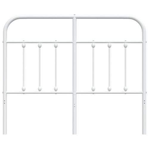 Sengegavl 120 cm metal hvid