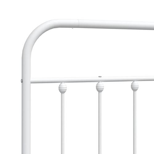 Sengegavl 120 cm metal hvid