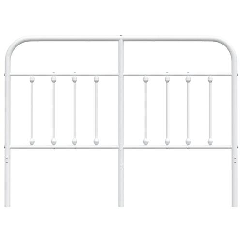 Sengegavl 135 cm metal hvid