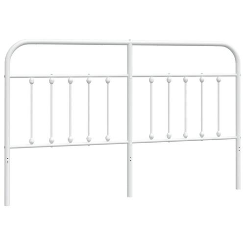 Sengegavl 180 cm metal hvid