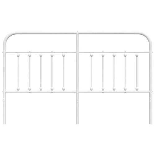 Sengegavl 180 cm metal hvid