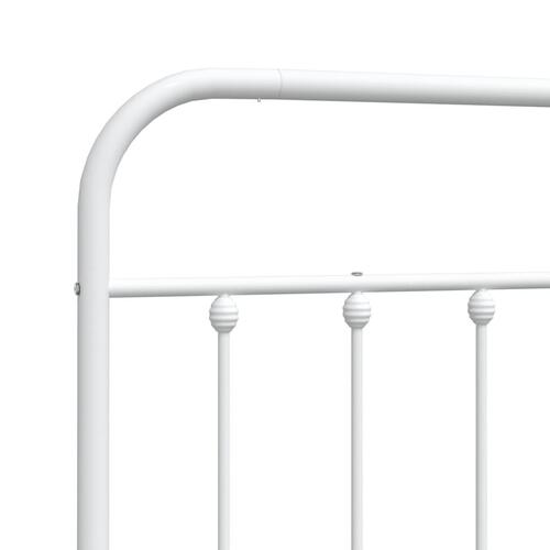 Sengegavl 180 cm metal hvid